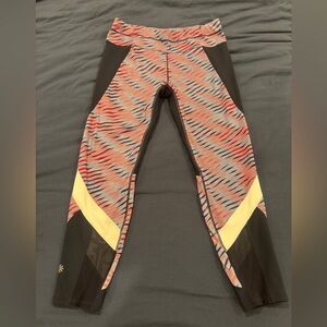 Athleta Red and Blue Patterned Leggings